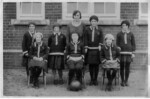 Teacher Olive Summers. Back row: Joy Lee, Mary Pollard, Ada Saunders, Ethel Edwards
Front row: Georgina Newby, Vera Catling, Elsie Leech