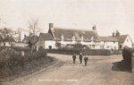 Chequers Lane & The Street corner. Postcard Carol Ewin