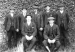 Believed to have been taken at Shropham. Horace Allen far right with possibly his brother Ralph next to him. Can you identify anyone else?