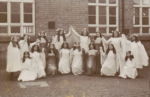 Great Ellingham School. Girls ready for a concert or production? Can you recognise anyone or date the photograph? Photograph Joan Barnard