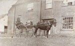 Horse and Cart at Manor Farm late 1800s. Possibly Mr Mann seated. Photograph Cyril Edwards