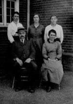 c.1918 Headmaster Mr J A Field seated with members of the Teaching Staff. Photograph Ray Beales
