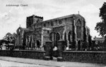 Attleborough Church. Postcard BCV