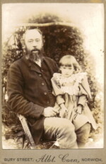 John Downes of Chestnut Grove Farm with his grand-daughter Queenie Downes. Photograph taken c.1896. Courtesy Joan Barnard