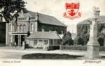 Obelisk & Wesleyan Chapel (erected 1872) Station Road Attleborough. Postcard BCV