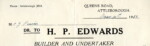 H.P. Edwards. Builder & Undertakers. 1951. Courtesy of Lucinda Bell-Tye