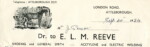 E.L.M. Reeve. 1954. Courtesy of Lucinda Bell-Tye