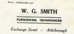 W.G. Smith. Furnishing Ironmonger. Courtesy Lucinda Bell-Tye