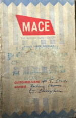 1970s: Front cover of the order book from Mace Grocers I & A Arundel at e Olde Thatche Shoppe in Church Street Great Ellingham