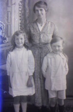 Lily Lebbell (née Wigby) with children Lily and Claude. Photograph take c.1920. Courtesy of Susan Fay