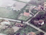 1960s Long Street with the old farmhouse of what was later known as Broadmarsh Farm to the top of the photograph with surrounding cottages. Fir Tree Farm is the white cottage to the right (as facing the photograph) Courtesy of Michelle Baron