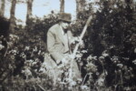 William Robert Lebbell scything at Stonehenge, Long Street c.1960. Photograph courtesy of Susan Fay
