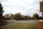 School corner. Hingham Road with B1077. Photograph taken 1990s