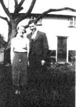Siblings Elsie & Percy Leech. Taken at Stalland Farm. c.1930s. Courtesy Dennis Leech