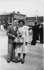 John W Daniels and wife (Esther) Joy née Long. Lived in Attleborough Road, Great Ellingham. Photograph taken in Great Yarmouth. Courtesy Robert Daniels