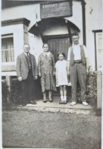 From left, landlord Charles Jaggs, wife Emma, granddaughter Margaret, son George. Courtesy Linda Purdy