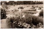 1938 View showing central formal garden with sun dial, rockery and lawn in background. Fruit trees are behind. Courtesy Anne Cooper